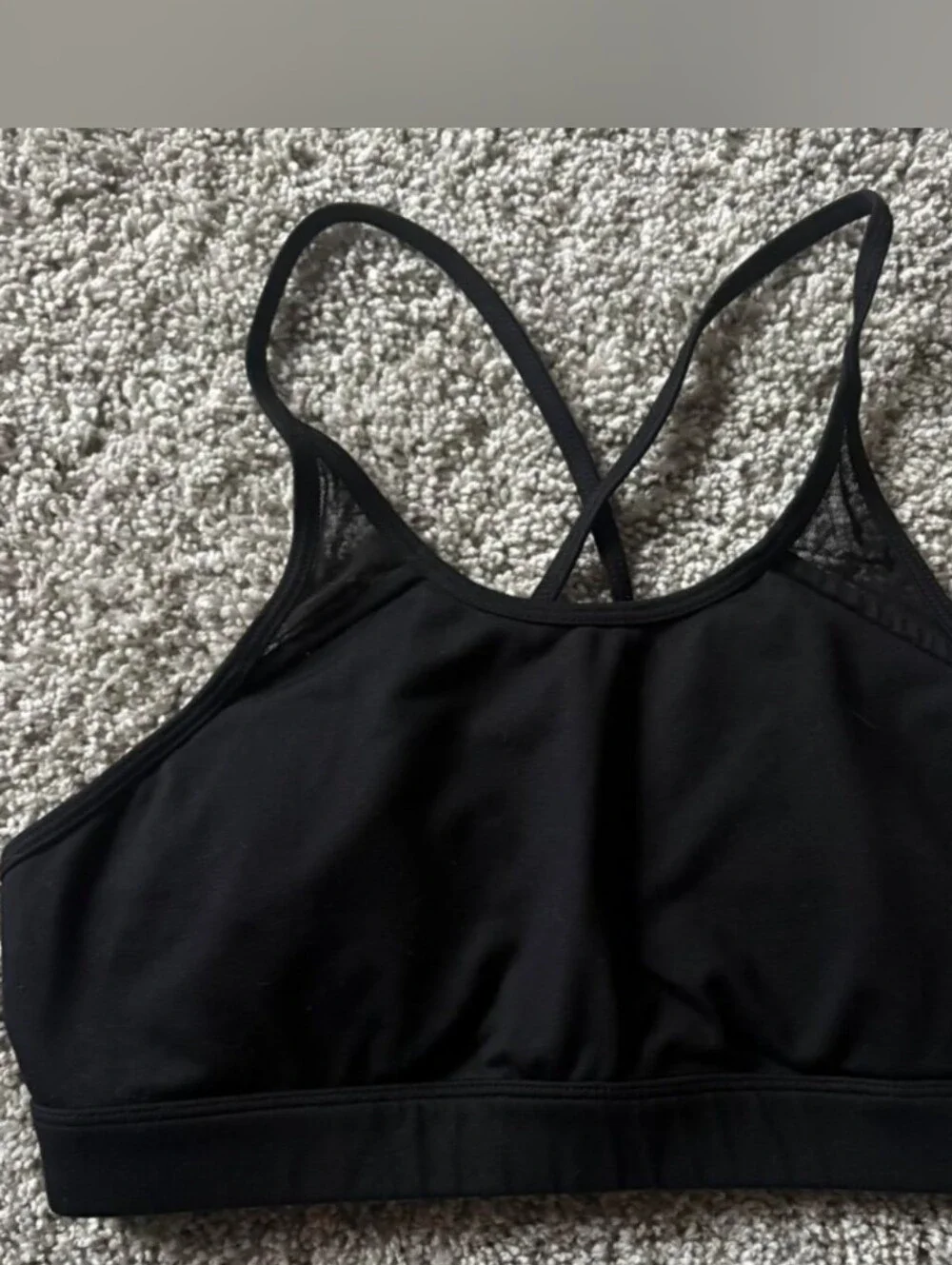 Alo Yoga Airlift Sports Bra Women's Size Medium Black Racerback Support